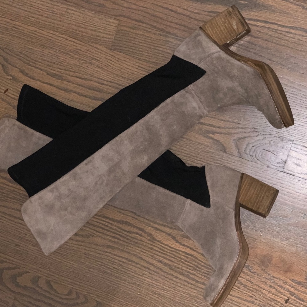 Suede Knee High Boots